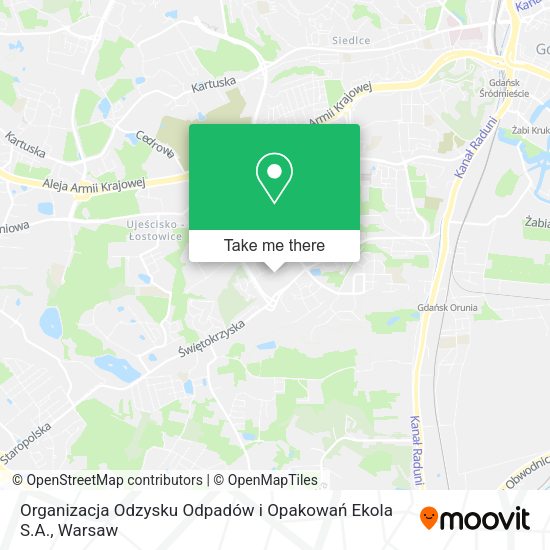 Organizacja Odzysku Odpadów i Opakowań Ekola S.A. map