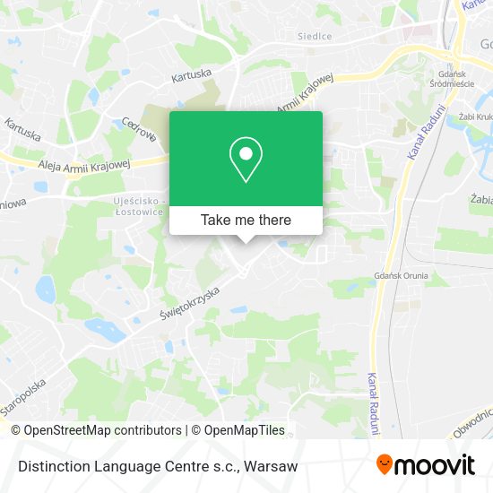 Distinction Language Centre s.c. map