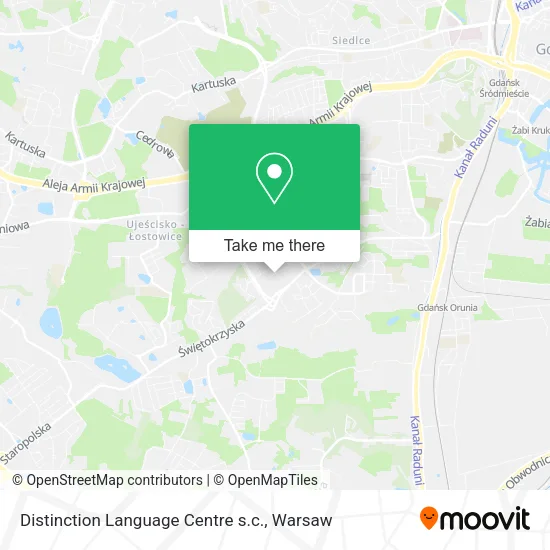 Карта Distinction Language Centre s.c.