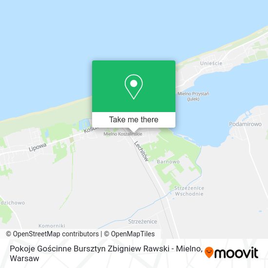 Pokoje Gościnne Bursztyn Zbigniew Rawski - Mielno map