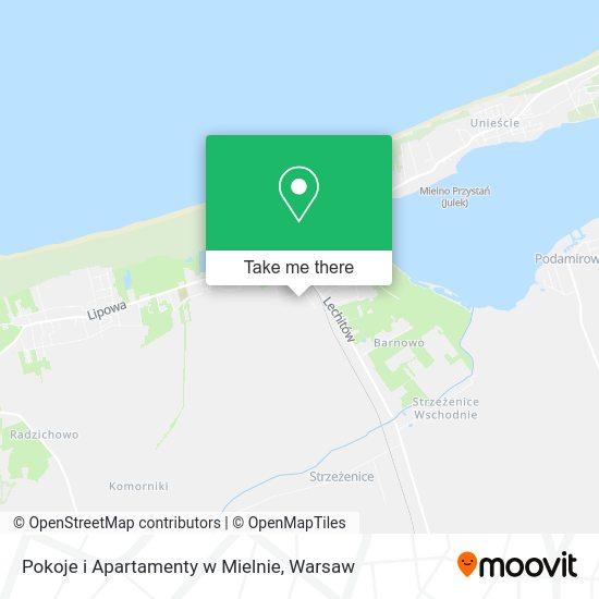 Pokoje i Apartamenty w Mielnie map