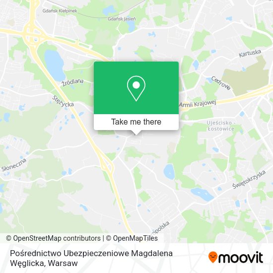 Pośrednictwo Ubezpieczeniowe Magdalena Węglicka map