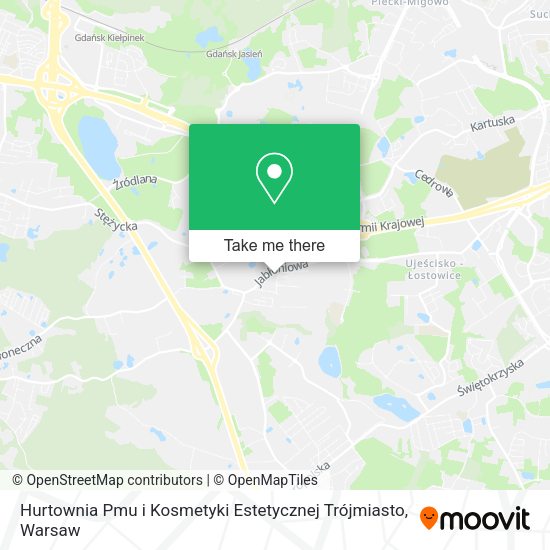 Hurtownia Pmu i Kosmetyki Estetycznej Trójmiasto map