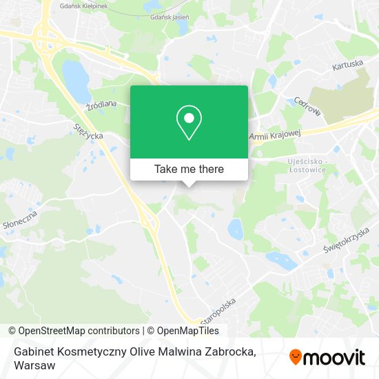 Gabinet Kosmetyczny Olive Malwina Zabrocka map