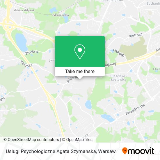 Uslugi Psychologiczne Agata Szymanska map