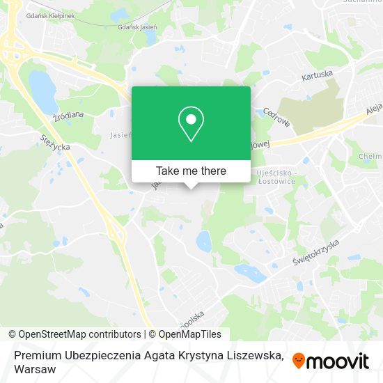 Premium Ubezpieczenia Agata Krystyna Liszewska map