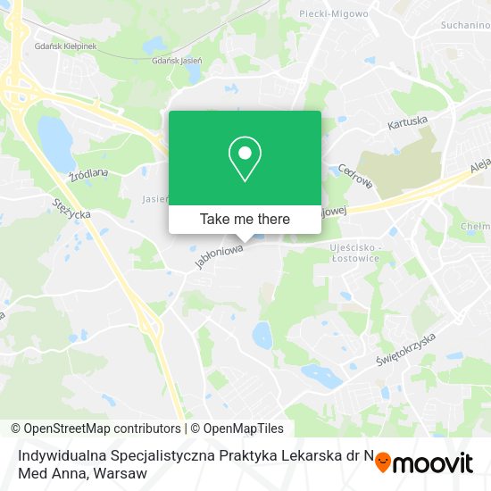 Indywidualna Specjalistyczna Praktyka Lekarska dr N Med Anna map