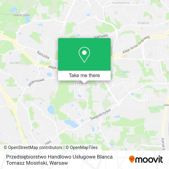 Przedsiębiorstwo Handlowo Usługowe Blanca Tomasz Mosiński map