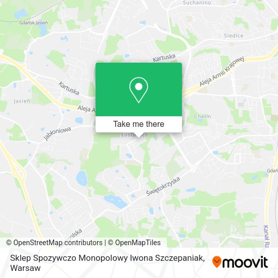 Sklep Spozywczo Monopolowy Iwona Szczepaniak map