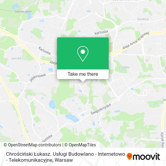 Chrościński Łukasz. Usługi Budowlano - Internetowo - Telekomunikacyjne map