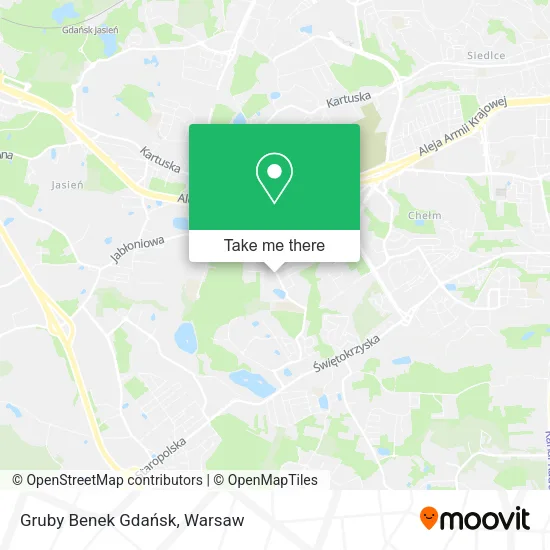 Gruby Benek Gdańsk map