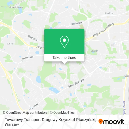 Towarowy Transport Drogowy Krzysztof Ptaszyński map