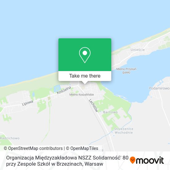 Organizacja Międzyzakładowa NSZZ Solidarność' 80 przy Zespole Szkół w Brzezinach map
