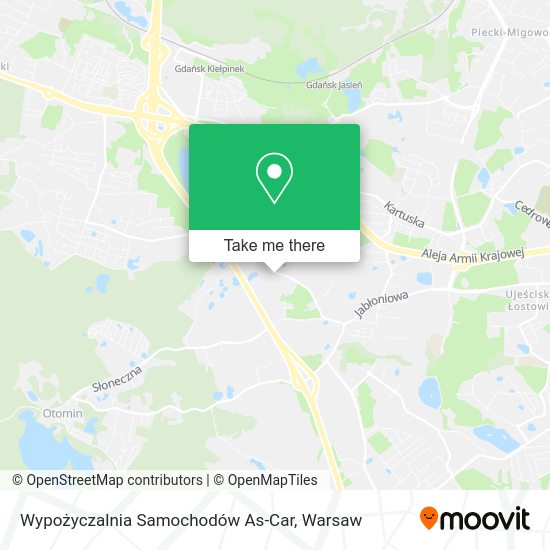 Wypożyczalnia Samochodów As-Car map