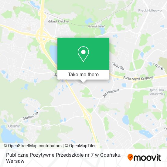 Publiczne Pozytywne Przedszkole nr 7 w Gdańsku map