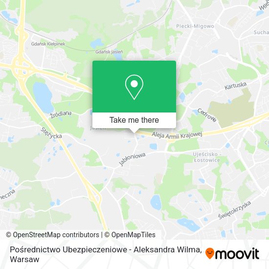 Pośrednictwo Ubezpieczeniowe - Aleksandra Wilma map