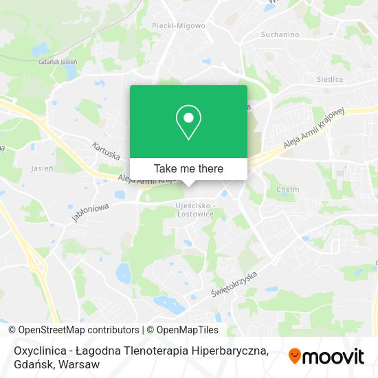 Oxyclinica - Łagodna Tlenoterapia Hiperbaryczna, Gdańsk map