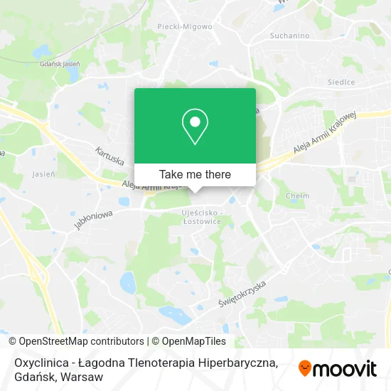 Карта Oxyclinica - Łagodna Tlenoterapia Hiperbaryczna, Gdańsk