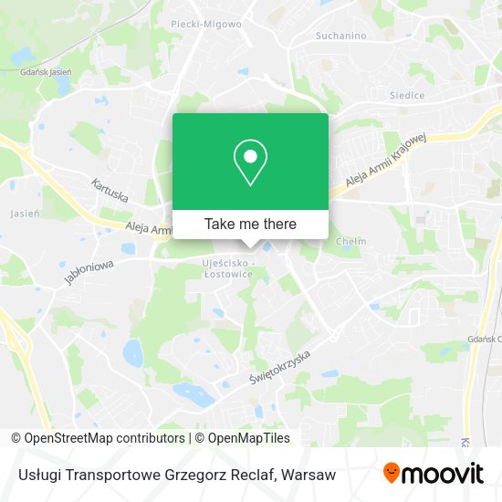 Usługi Transportowe Grzegorz Reclaf map