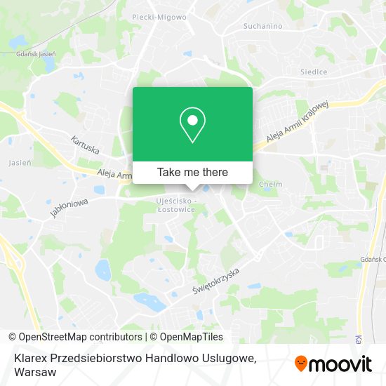 Карта Klarex Przedsiebiorstwo Handlowo Uslugowe