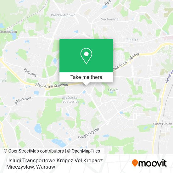 Uslugi Transportowe Kropez Vel Kropacz Mieczyslaw map