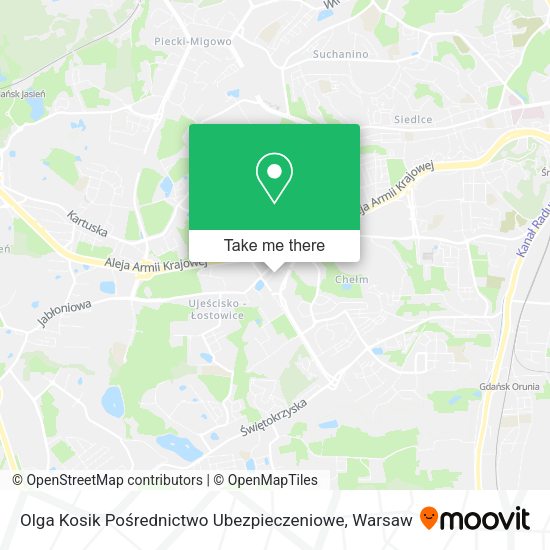 Olga Kosik Pośrednictwo Ubezpieczeniowe map