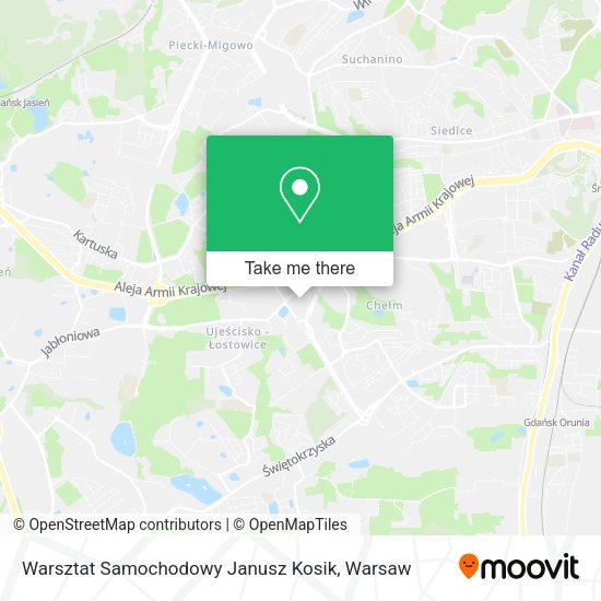 Warsztat Samochodowy Janusz Kosik map