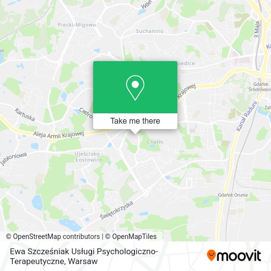 Ewa Szcześniak Usługi Psychologiczno-Terapeutyczne map