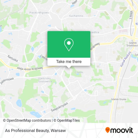 As Professional Beauty map