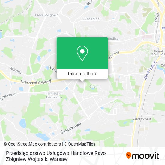 Przedsiębiorstwo Usługowo Handlowe Ravo Zbigniew Wojtasik map