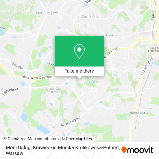 Moni Usługi Krawieckie Monika Królikowska-Półbrat map