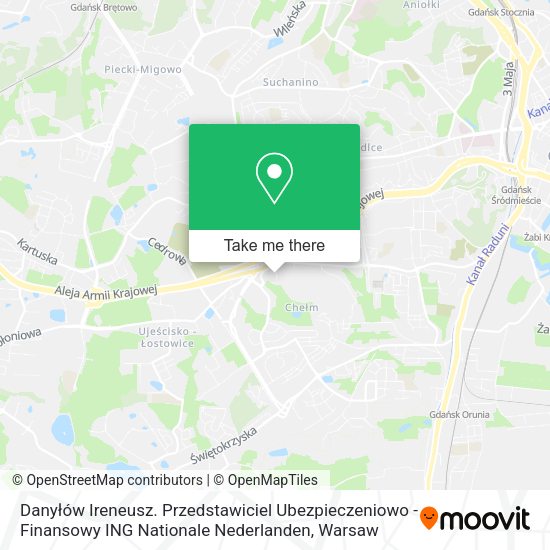 Danyłów Ireneusz. Przedstawiciel Ubezpieczeniowo - Finansowy ING Nationale Nederlanden map