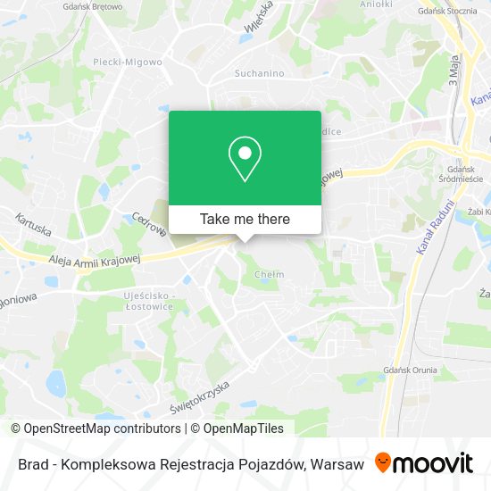 Brad - Kompleksowa Rejestracja Pojazdów map