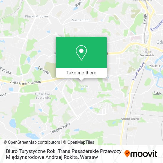 Biuro Turystyczne Roki Trans Pasażerskie Przewozy Międzynarodowe Andrzej Rokita map