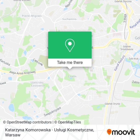 Katarzyna Komorowska - Usługi Kosmetyczne map