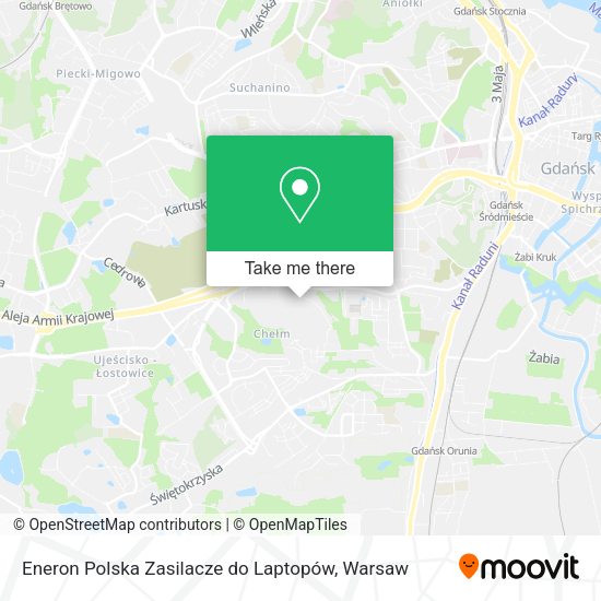 Eneron Polska Zasilacze do Laptopów map