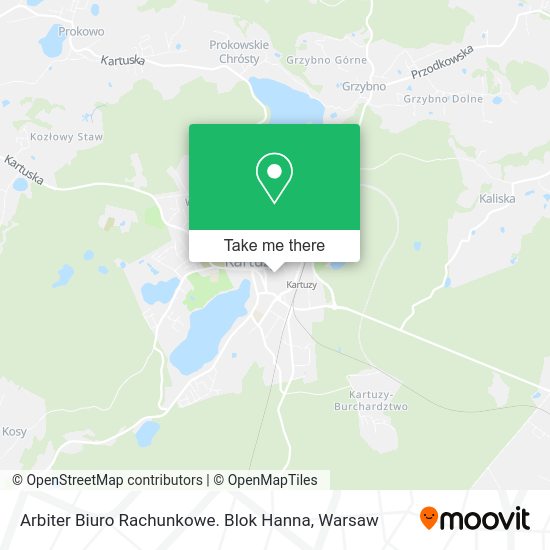 Arbiter Biuro Rachunkowe. Blok Hanna map