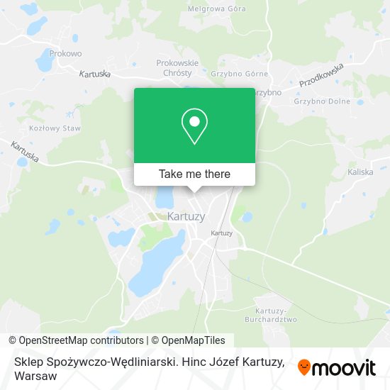 Sklep Spożywczo-Wędliniarski. Hinc Józef Kartuzy map