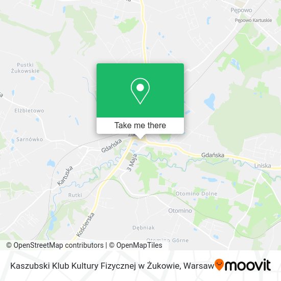 Kaszubski Klub Kultury Fizycznej w Żukowie map