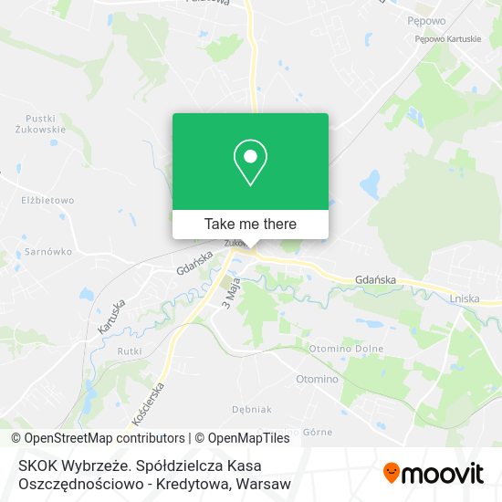 SKOK Wybrzeże. Spółdzielcza Kasa Oszczędnościowo - Kredytowa map