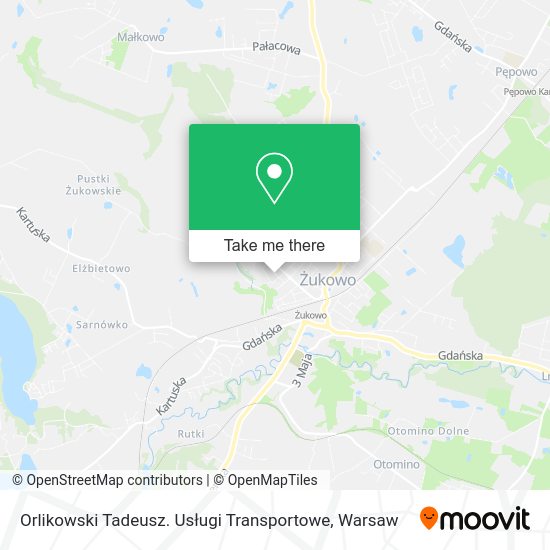 Orlikowski Tadeusz. Usługi Transportowe map