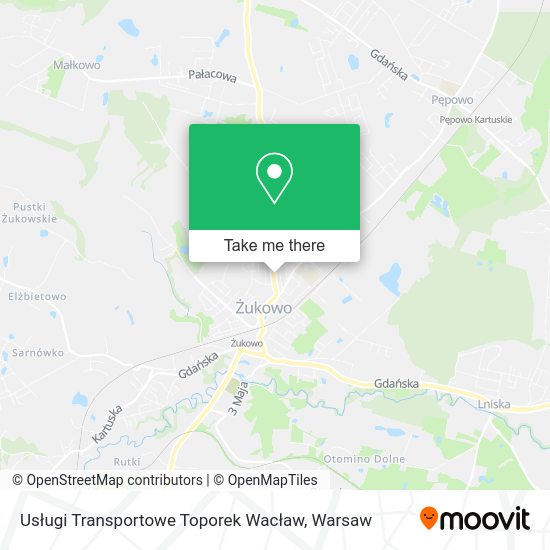 Usługi Transportowe Toporek Wacław map