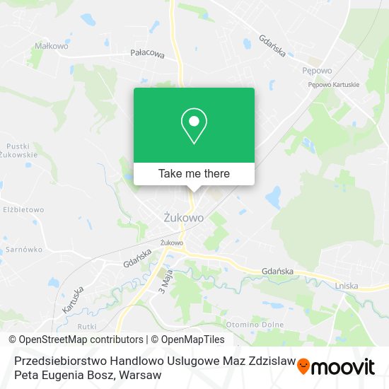 Przedsiebiorstwo Handlowo Uslugowe Maz Zdzislaw Peta Eugenia Bosz map