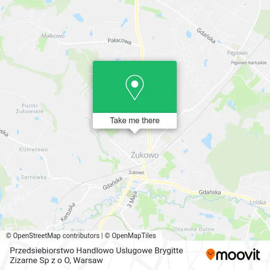 Карта Przedsiebiorstwo Handlowo Uslugowe Brygitte Zizarne Sp z o O
