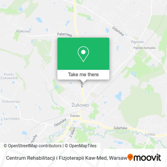 Карта Centrum Rehabilitacji i Fizjoterapii Kaw-Med