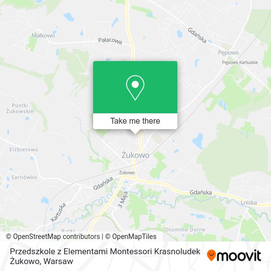 Przedszkole z Elementami Montessori Krasnoludek Żukowo map