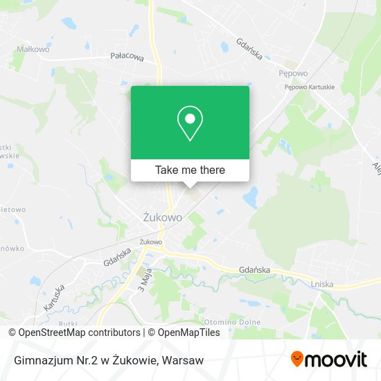 Gimnazjum Nr.2 w Żukowie map