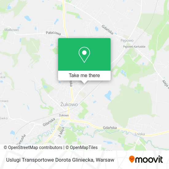 Карта Uslugi Transportowe Dorota Gliniecka