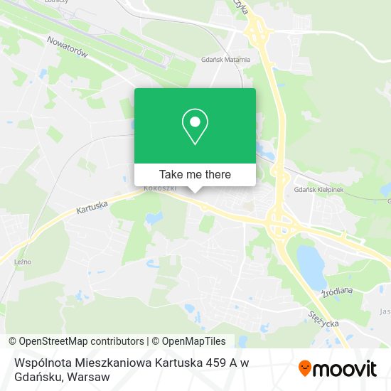 Wspólnota Mieszkaniowa Kartuska 459 A w Gdańsku map