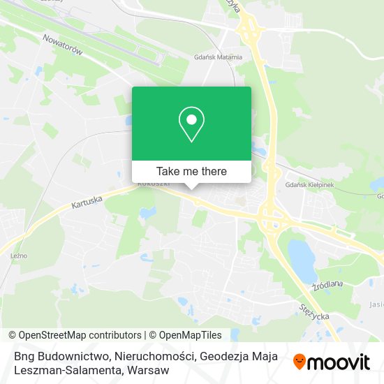 Bng Budownictwo, Nieruchomości, Geodezja Maja Leszman-Salamenta map